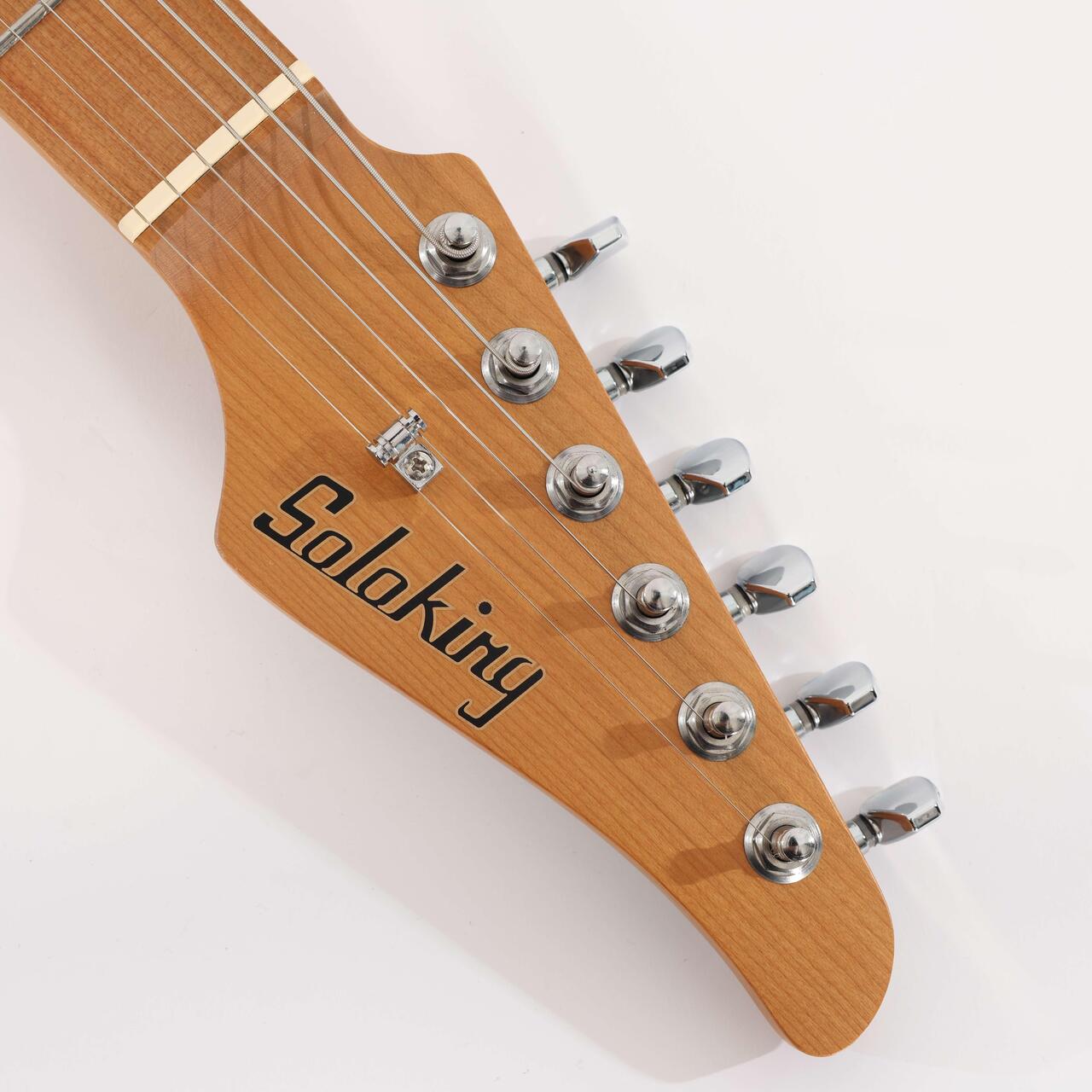 Soloking MS-1 Custom Electric Guitar with Flame Maple Top in Fire